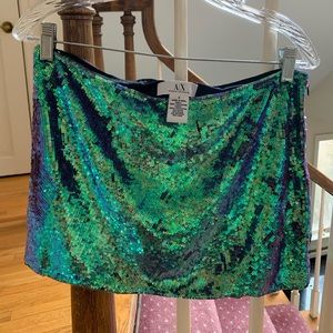 Armani Exchange Blue Sequin Mini